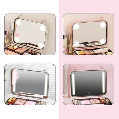 Makeup Storage & Travel Case With LED & Mirror