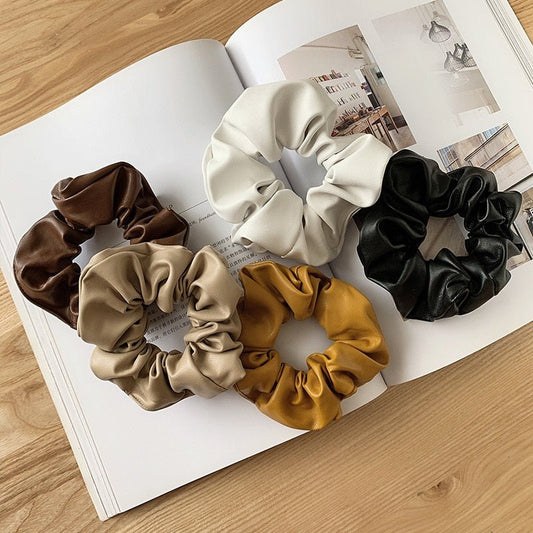 Imitation Leather Hair Tie Ring - Hair Accessories